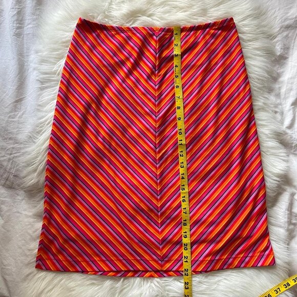 Y2K Vintage Guess Striped Midi Skirt - Picture 4 of 8